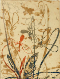 Flowerage With Blue 2 by Nancy Lasar at VanDeb Editions