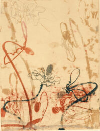 Flowerage With Blue 3 by Nancy Lasar at VanDeb Editions