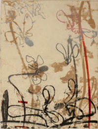 Flowerage With Blue 4 by Nancy Lasar at VanDeb Editions