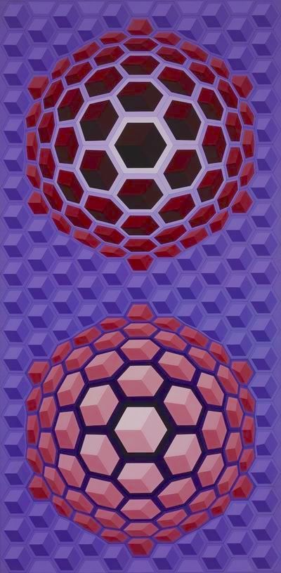 Purple Long by Victor Vasarely