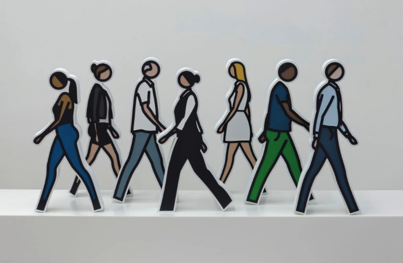 Walking Statuettes by Julian Opie