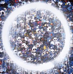 Enso: Memento Mori Red On Blue by Takashi Murakami at Vogtle Contemporary