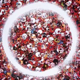 Enso: Memento Mori Red by Takashi Murakami at Vogtle Contemporary