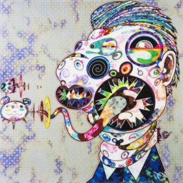 Homage To Francis Bacon (study For Head Of Isabel Rawsthorne And George Dyer) Right by Takashi Murakami at Vogtle Contemporary