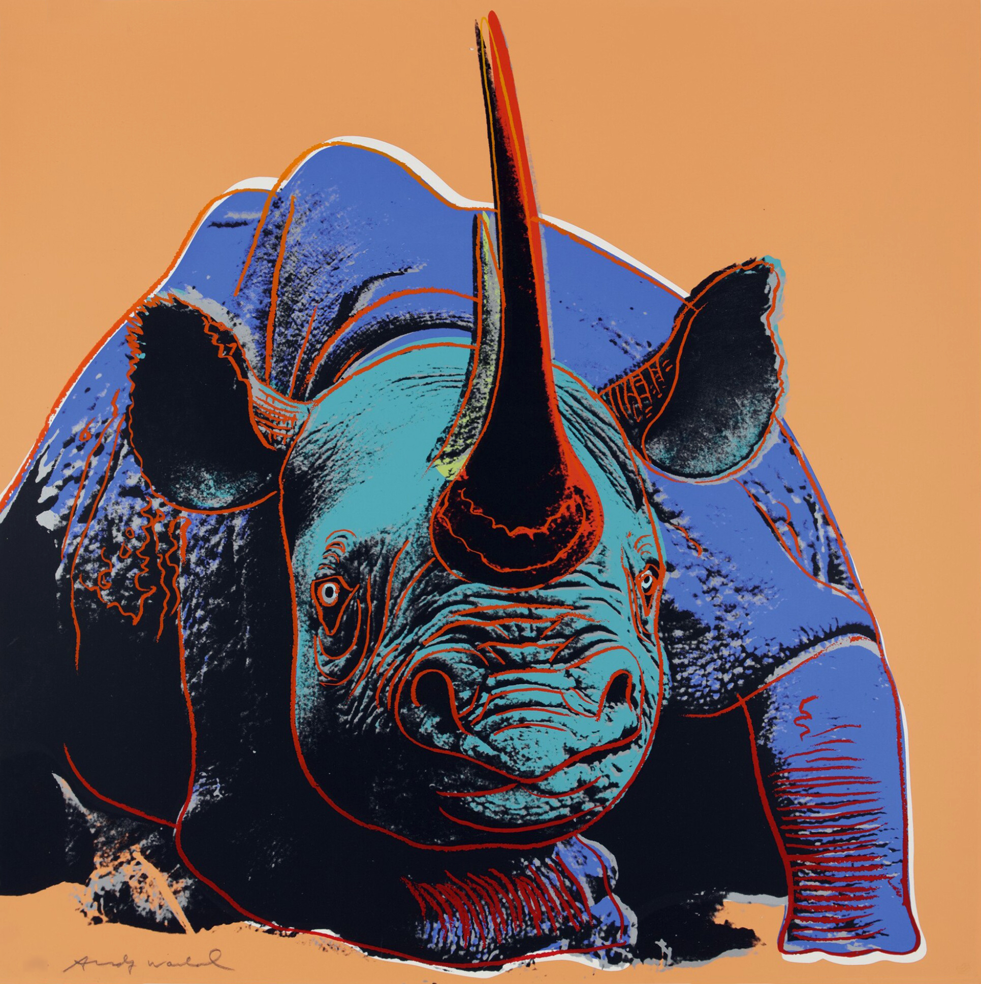 Black Rhinoceros (fs Ii.301) by Andy Warhol
