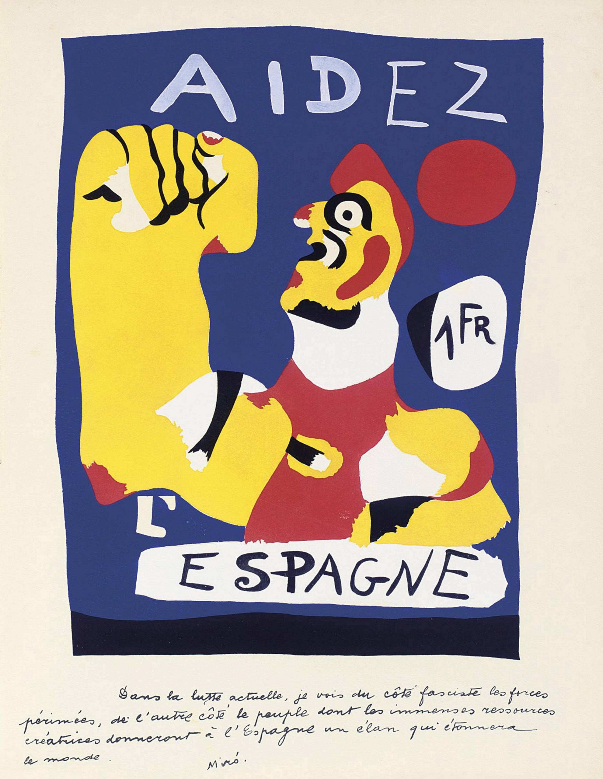 Aidez L’Espagne by Joan Miró