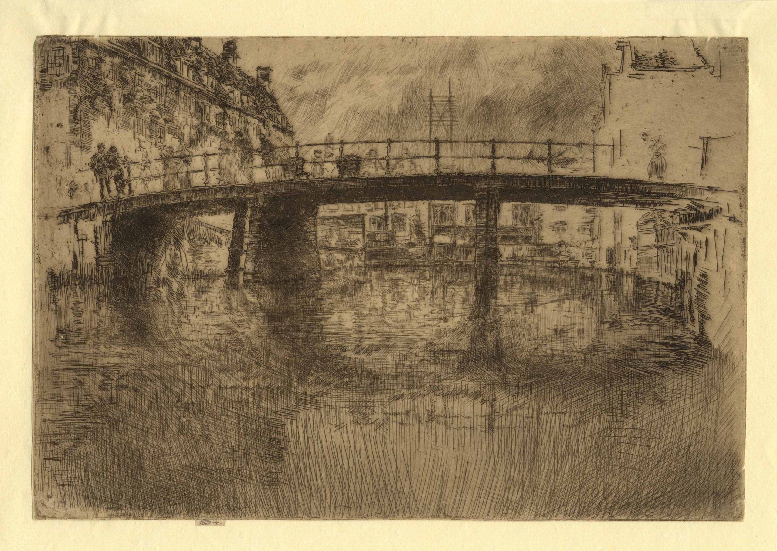 Bridge Amsterdam, final state by James Abbott McNeill Whistler