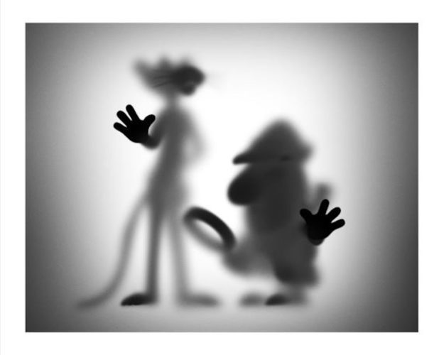 Gone Pink Panther and Inspector Clouseau by Sebastian Burdon at