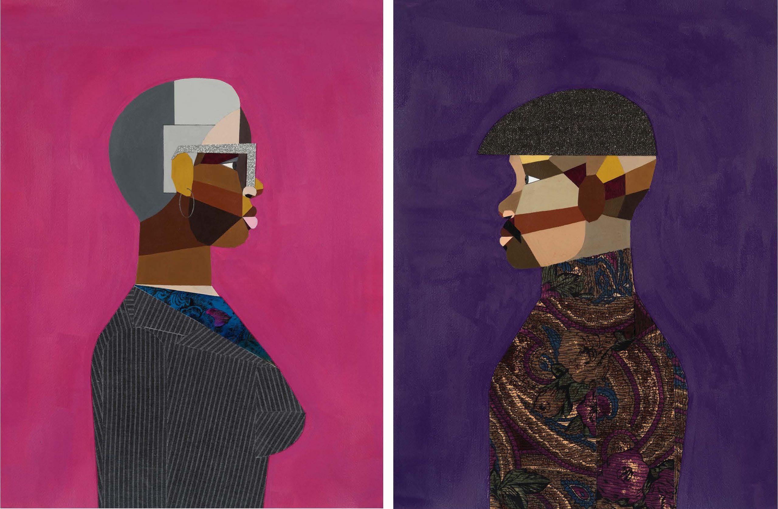 Pair: Interior Life (Man) & (Woman) by Derrick Adams