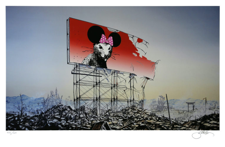 Banksy Minnie Nagasaki by Jeff Gillette