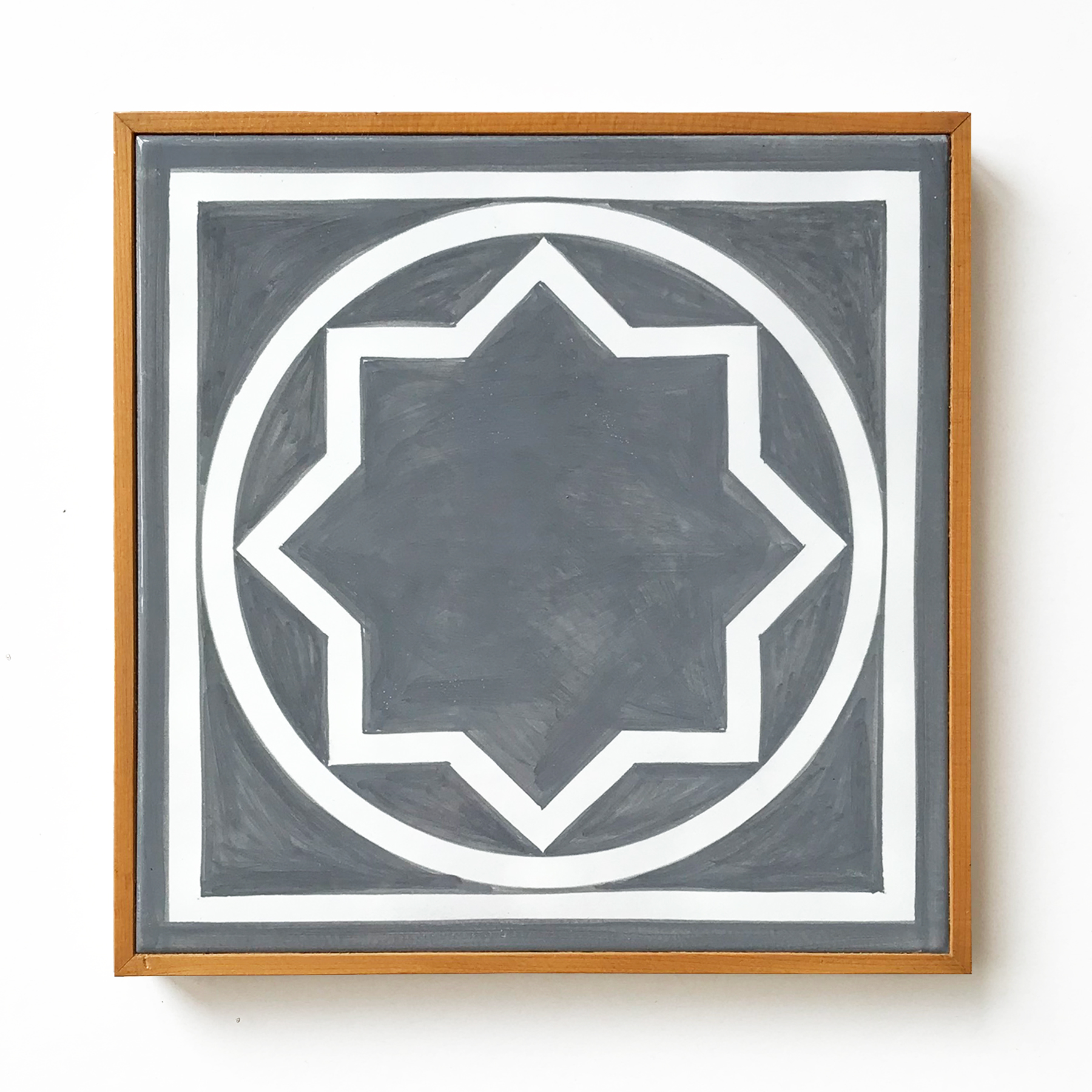 Ceramic Wall Tile (Grey) by Sol Lewitt