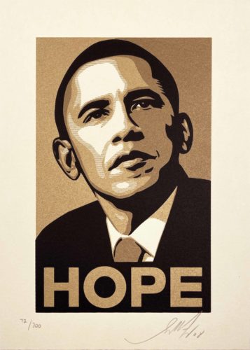 Obama Hope Gold by Shepard Fairey