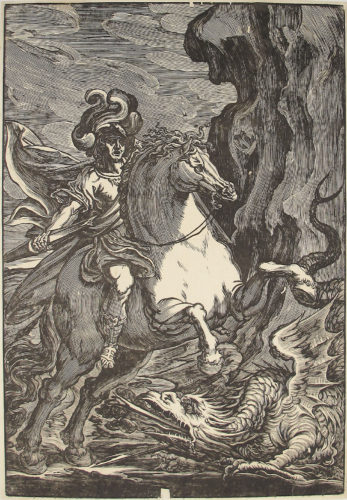 Saint George and the Dragon (2nd State) by Guisseppe Scolari