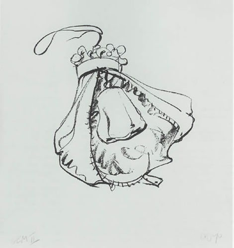 Double-Nose Purse Punching Bag by Claes Oldenburg