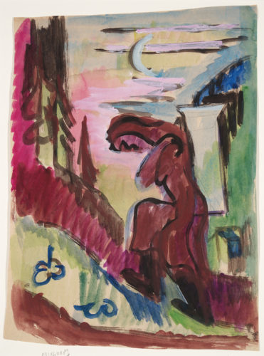 Bäuerin eine Last tragend (Peasant Woman carrying a Load) by Ernst Ludwig Kirchner