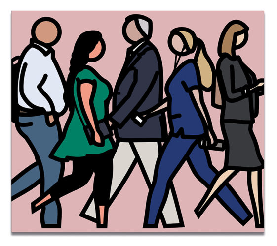 Walking in Boston 2. by Julian Opie