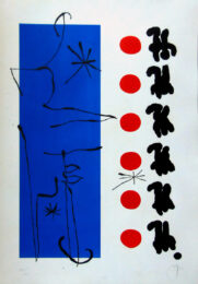Red and Blue by Joan Miro at Gilden's Art Gallery