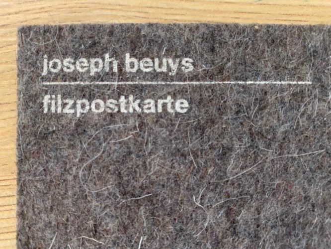Filzpostkarte by Joseph Beuys