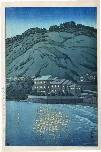 Evening in Atami, View from the Abe Inn by Kawase Hasui