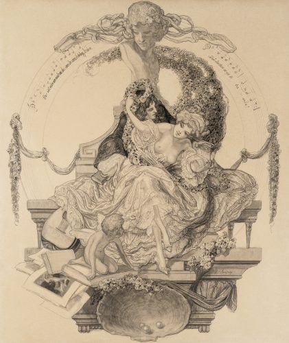 Ex-libris Geheimrat Lichtenberg by Franz von Bayros
