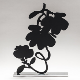 Black Lantern Flowers by Donald Sultan at Maune Contemporary