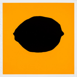 Black Lemon On Yellow by Donald Sultan at Maune Contemporary