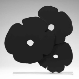 Black Poppies by Donald Sultan at Maune Contemporary