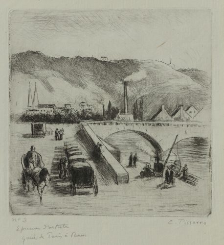 Quai de Paris à Rouen by Camille Pissarro