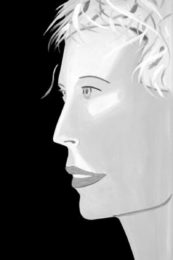 Coca Cola Girl (Black And White) by Alex Katz at Maune Contemporary