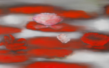 Floating Red by Ross Bleckner at Maune Contemporary