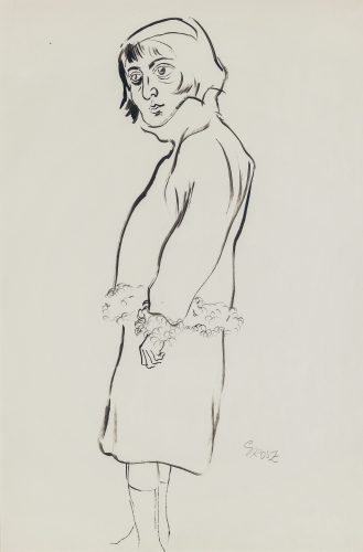 Woman with Fur-Trimmed Jacket by George Grosz