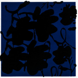 Lantern Flowers, Black And Blue by Donald Sultan at Maune Contemporary