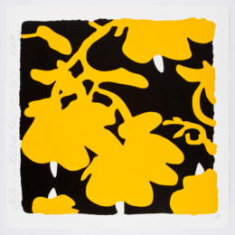 Lantern Flowers, Yellow And Black by Donald Sultan at Maune Contemporary