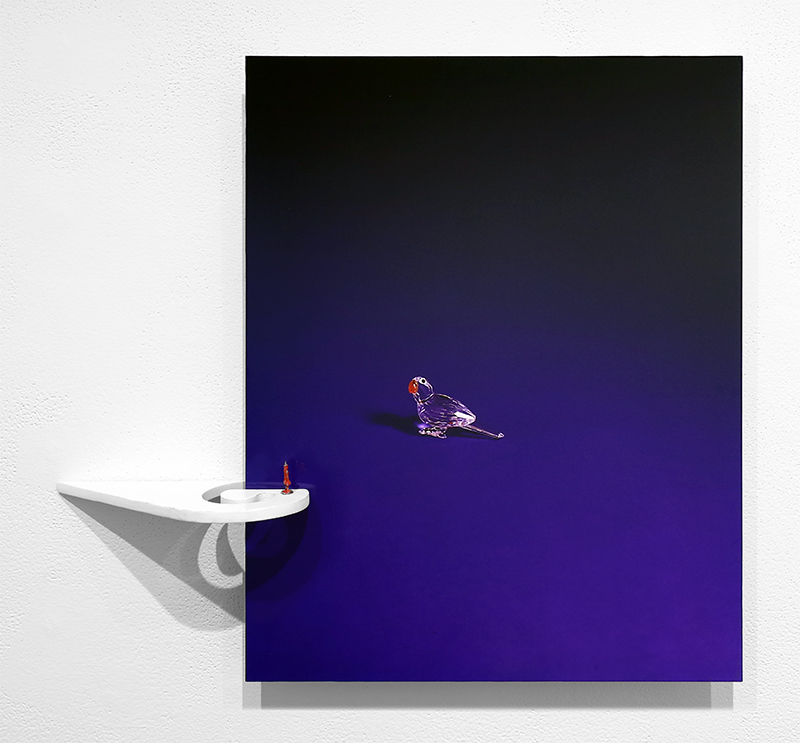 Situation with Glass Bird by Liliana Porter