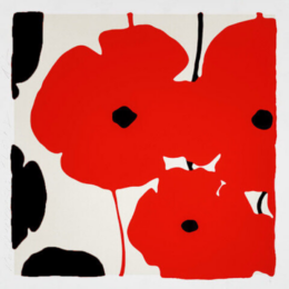 Red And Black Poppies by Donald Sultan at Maune Contemporary