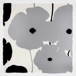 Silver And Black Poppies by Donald Sultan at Maune Contemporary