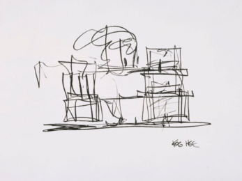 Study For New Frank Gehry House by Frank Gehry at Maune Contemporary