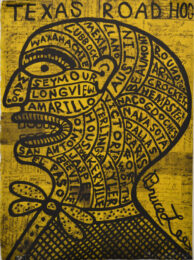 Texas Road Hog (Yellow) by Bruce Lee Webb at Flatbed Press and Gallery