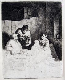 The Mother Seated in an Inn by Cornelis Bega at Harris Schrank Fine Prints