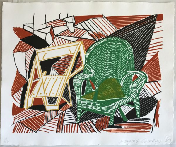 Two Pembroke Studio Chairs by David Hockney