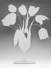 White Tulips And Vase by Donald Sultan at Maune Contemporary