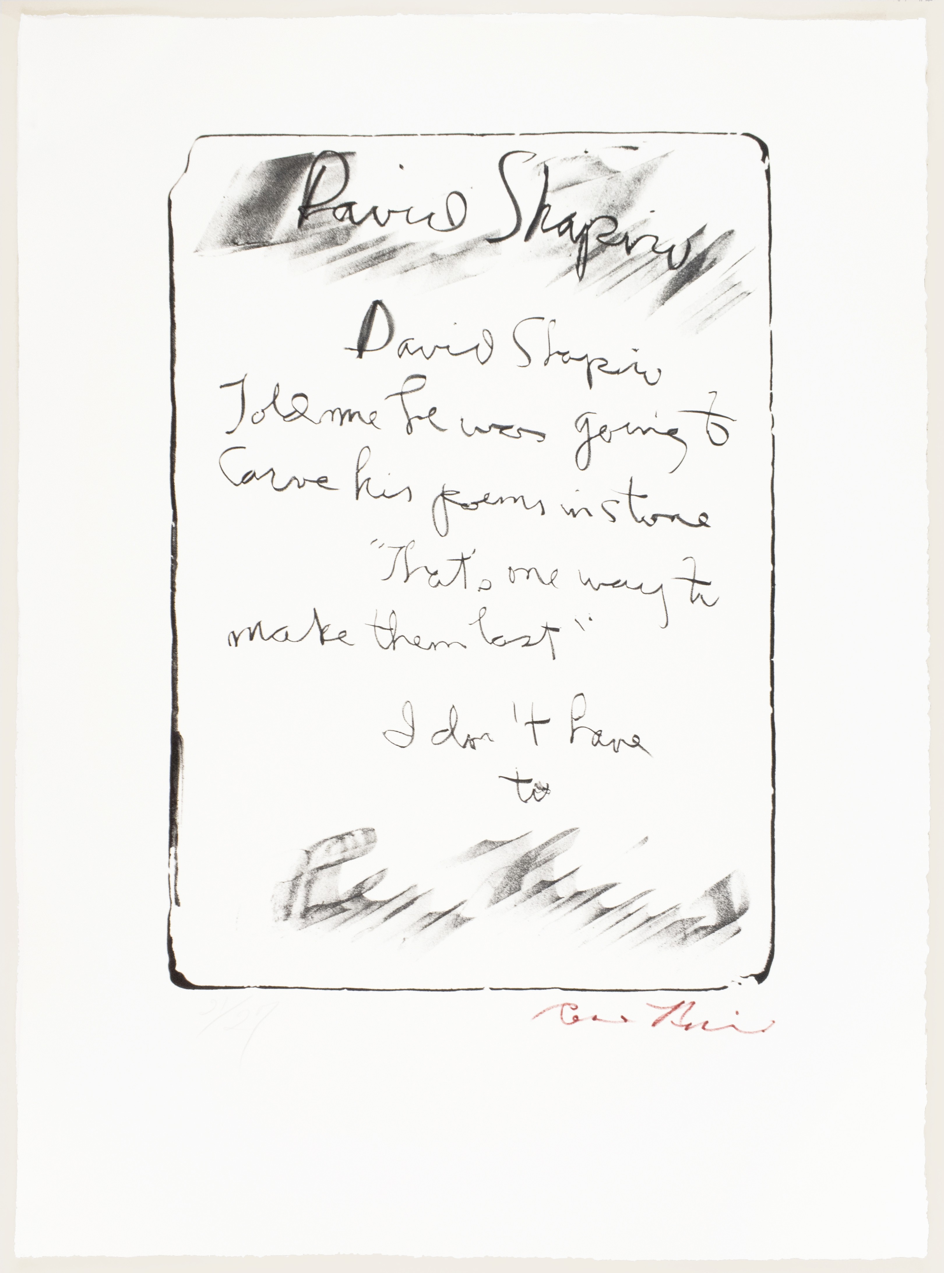David Shapiro by Rene Ricard