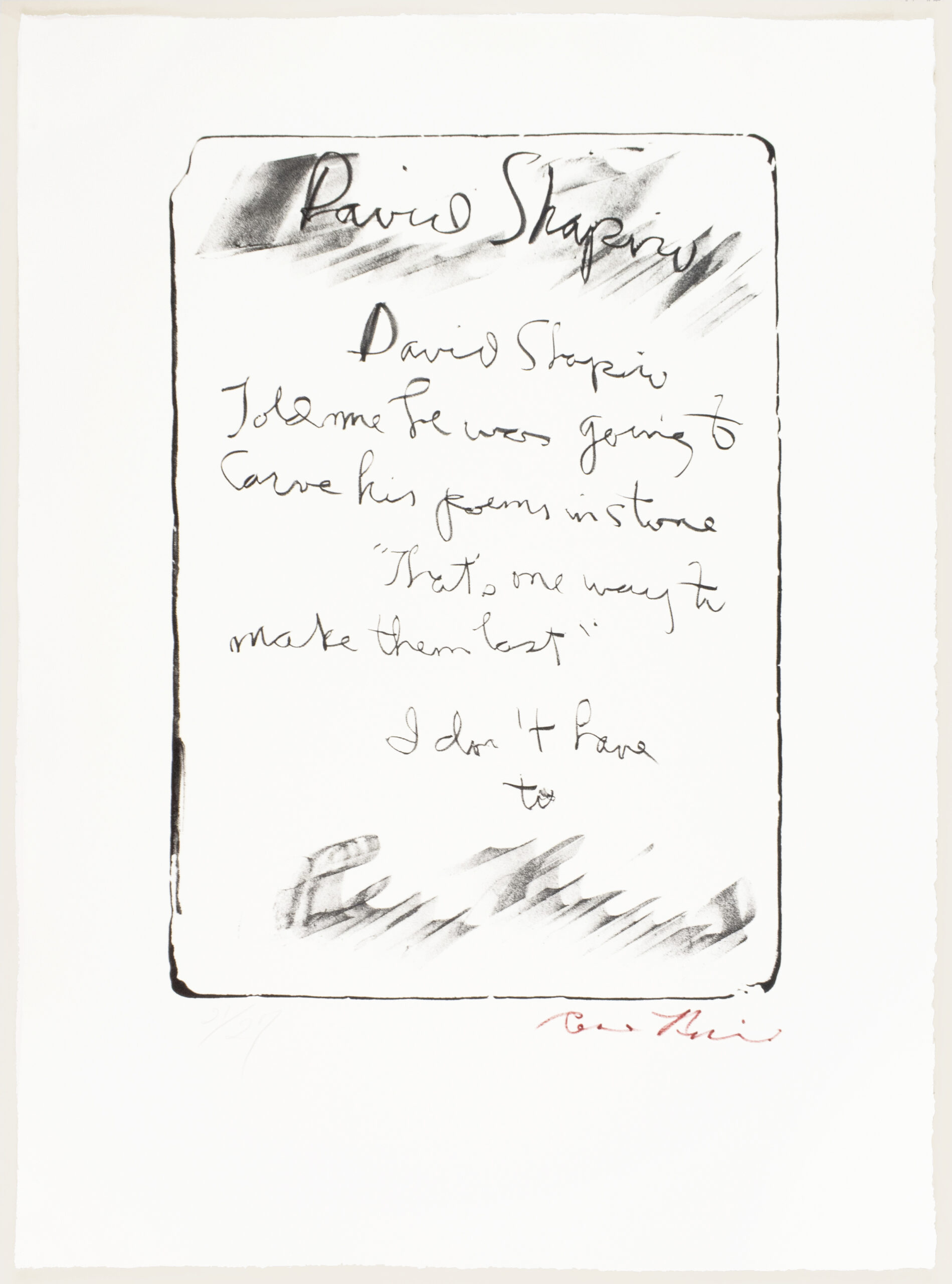 David Shapiro by Rene Ricard