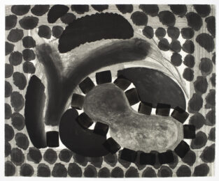 David’s Pool at Night (David = David Hockney) by Howard Hodgkin at Petersburg Press