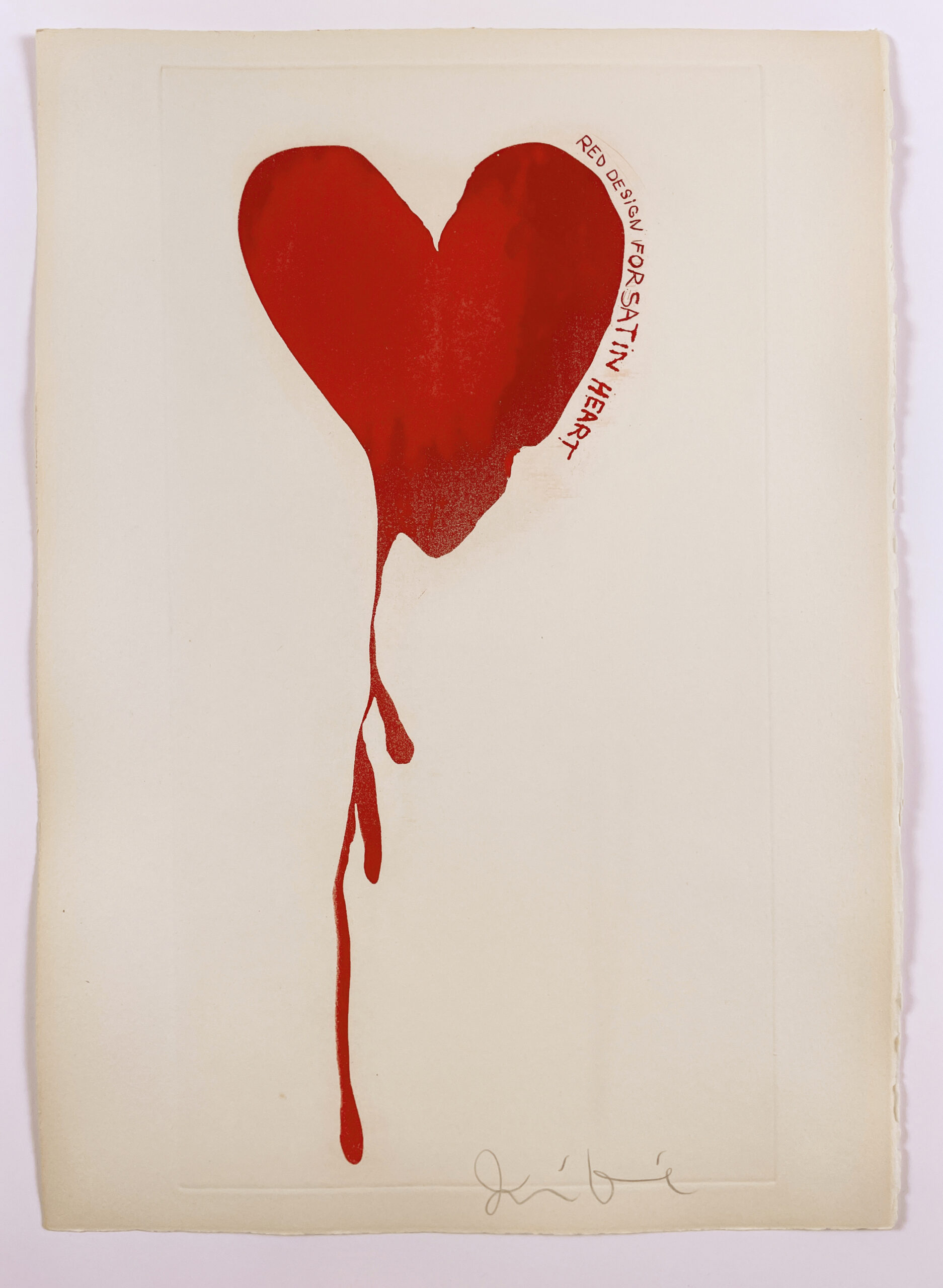 Red Design for Satin Heart from “The Picture of Dorian Gray” by Jim Dine