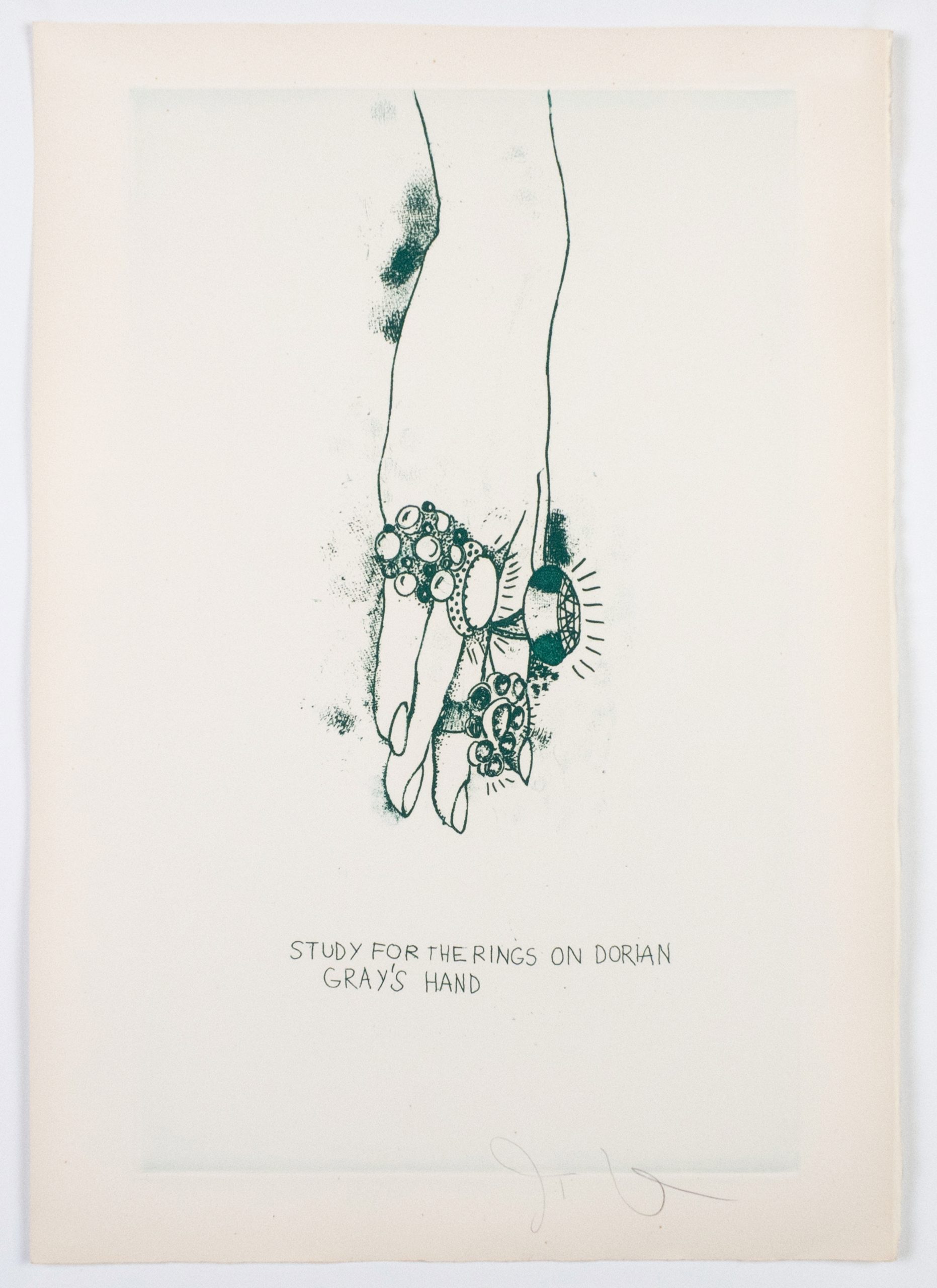Study for the Rings on Dorian Gray’s Hand from “The Picture of Dorian Gray” by Jim Dine