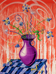 Flores (Red) by Kenny Scharf at Maune Contemporary