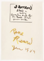 I Dreamed by Rene Ricard at Petersburg Press