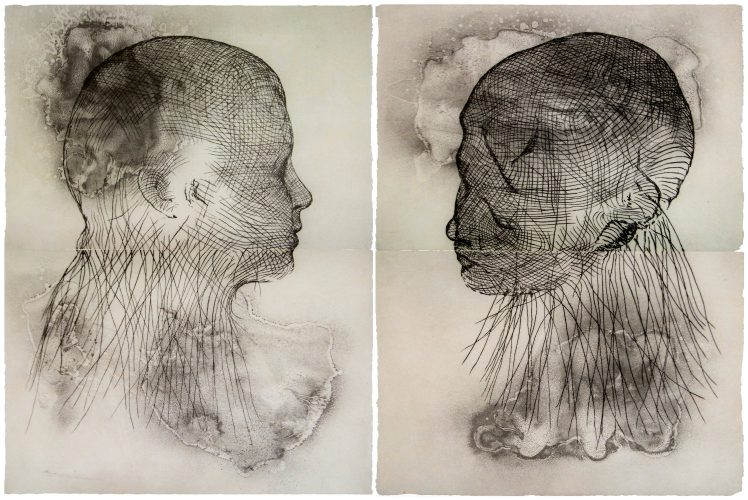 Untitled, set of 2 by Jaume Plensa