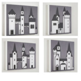 Medieval Village by Julian Opie at Jonathan Novak Contemporary Art